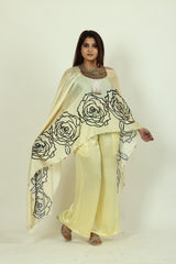 Satin digital print kaftan