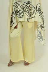Satin digital print kaftan