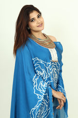 Satin digital print kaftan
