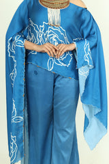 Satin digital print kaftan