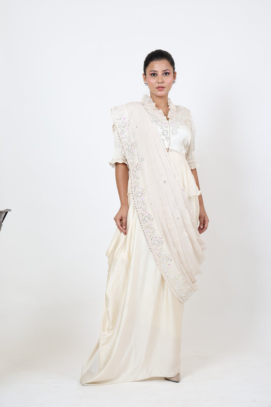 Peplum Petals  Draped Duo
