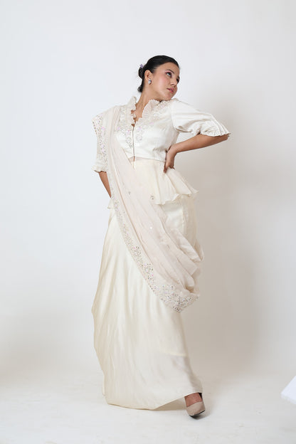 Peplum Petals  Draped Duo