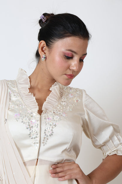 Peplum Petals  Draped Duo