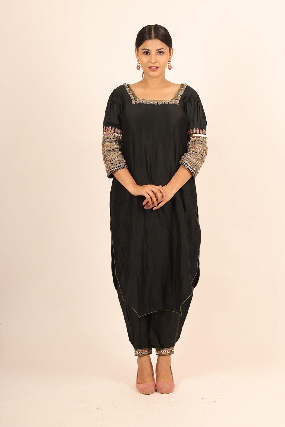Lightweight comfortable chanderi fabric suit