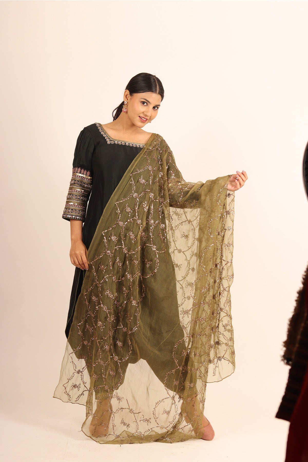 Lightweight comfortable chanderi fabric suit