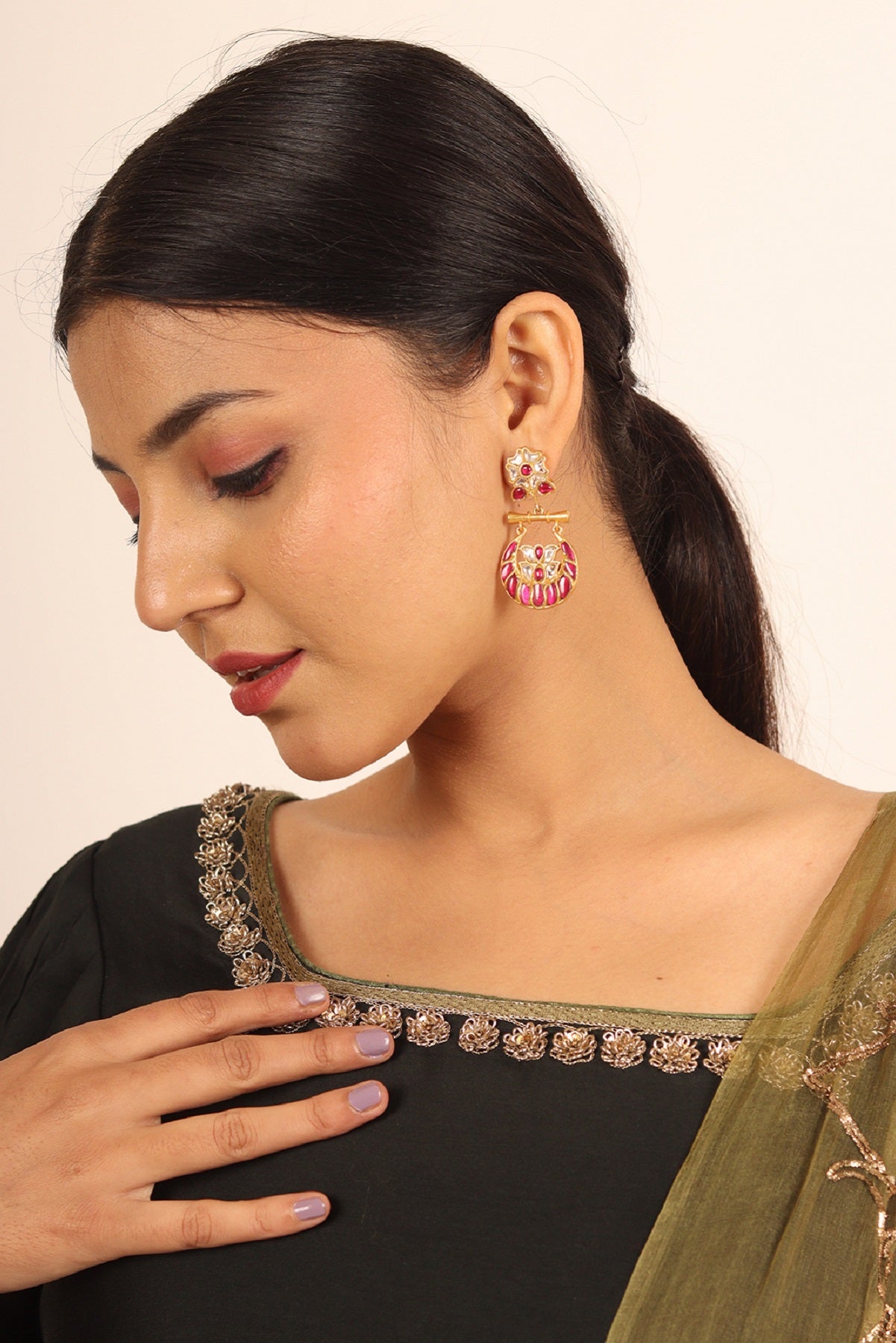 Lightweight comfortable chanderi fabric suit
