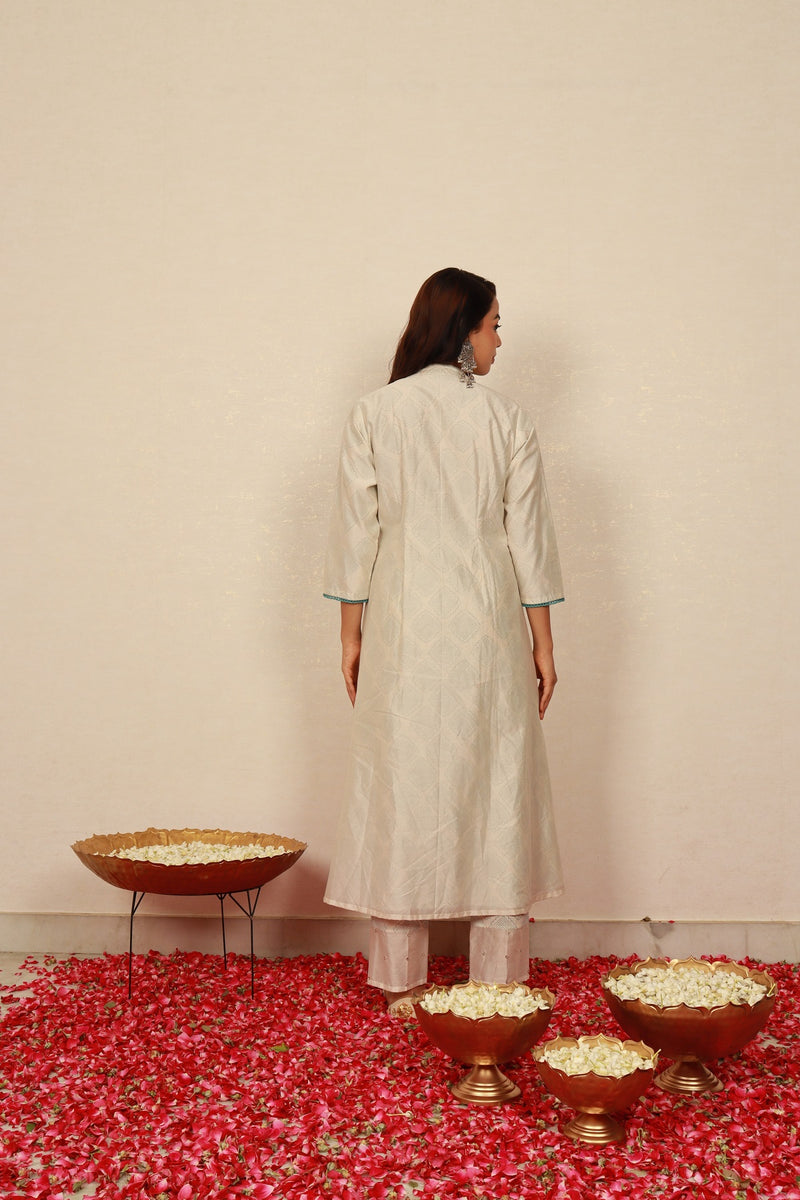 Azure Iris Chanderi Set