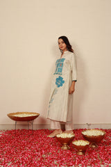 Azure Iris Chanderi Set