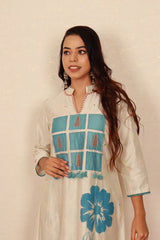 Azure Iris Chanderi Set
