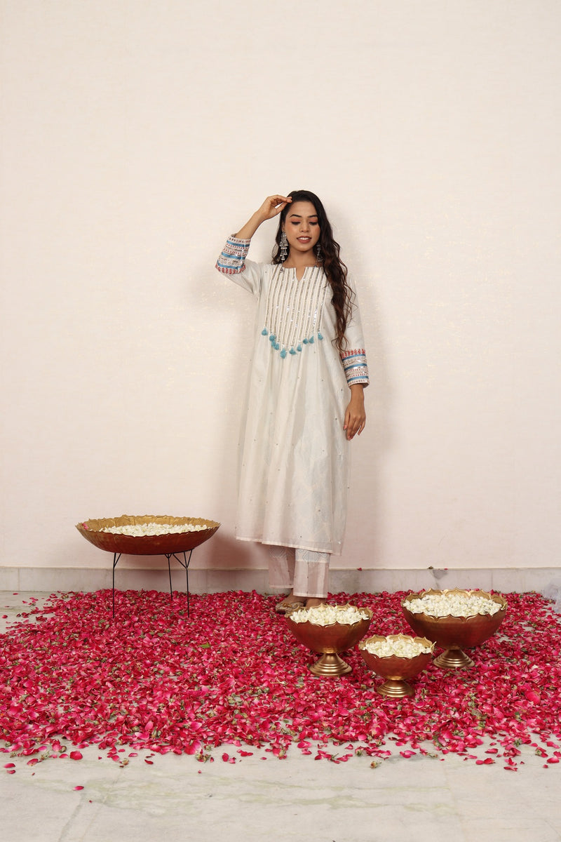 Blockprint Kurta