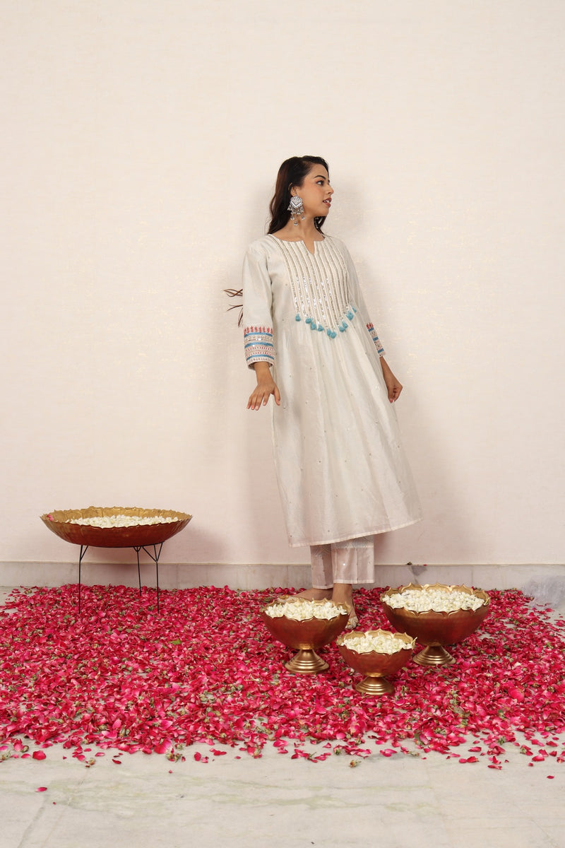Blockprint Kurta