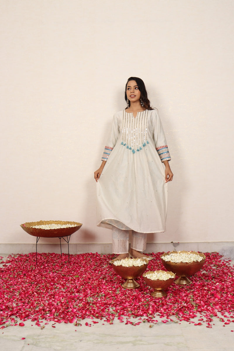 Blockprint Kurta
