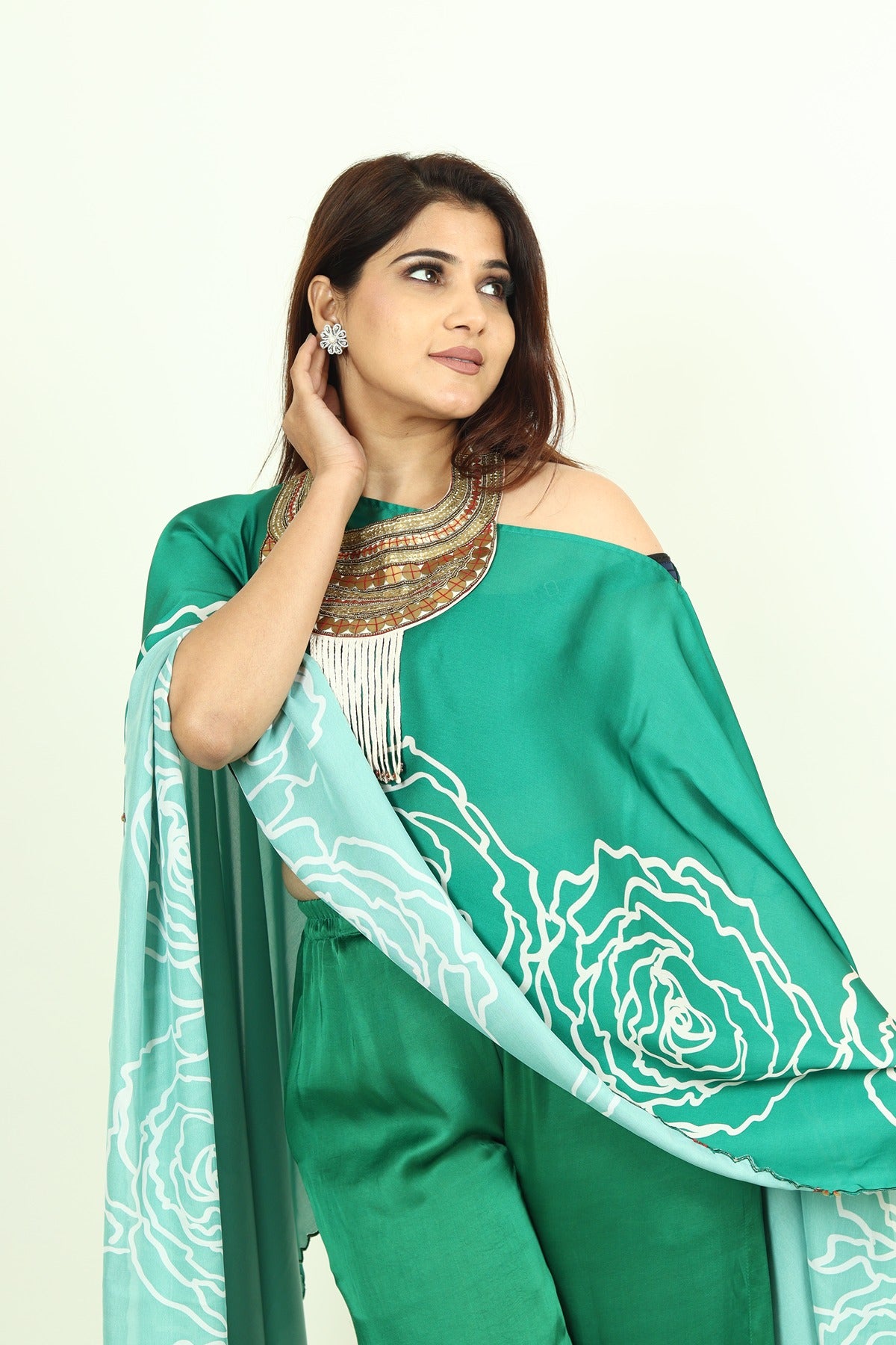 Emerald Blossom Kaftan
