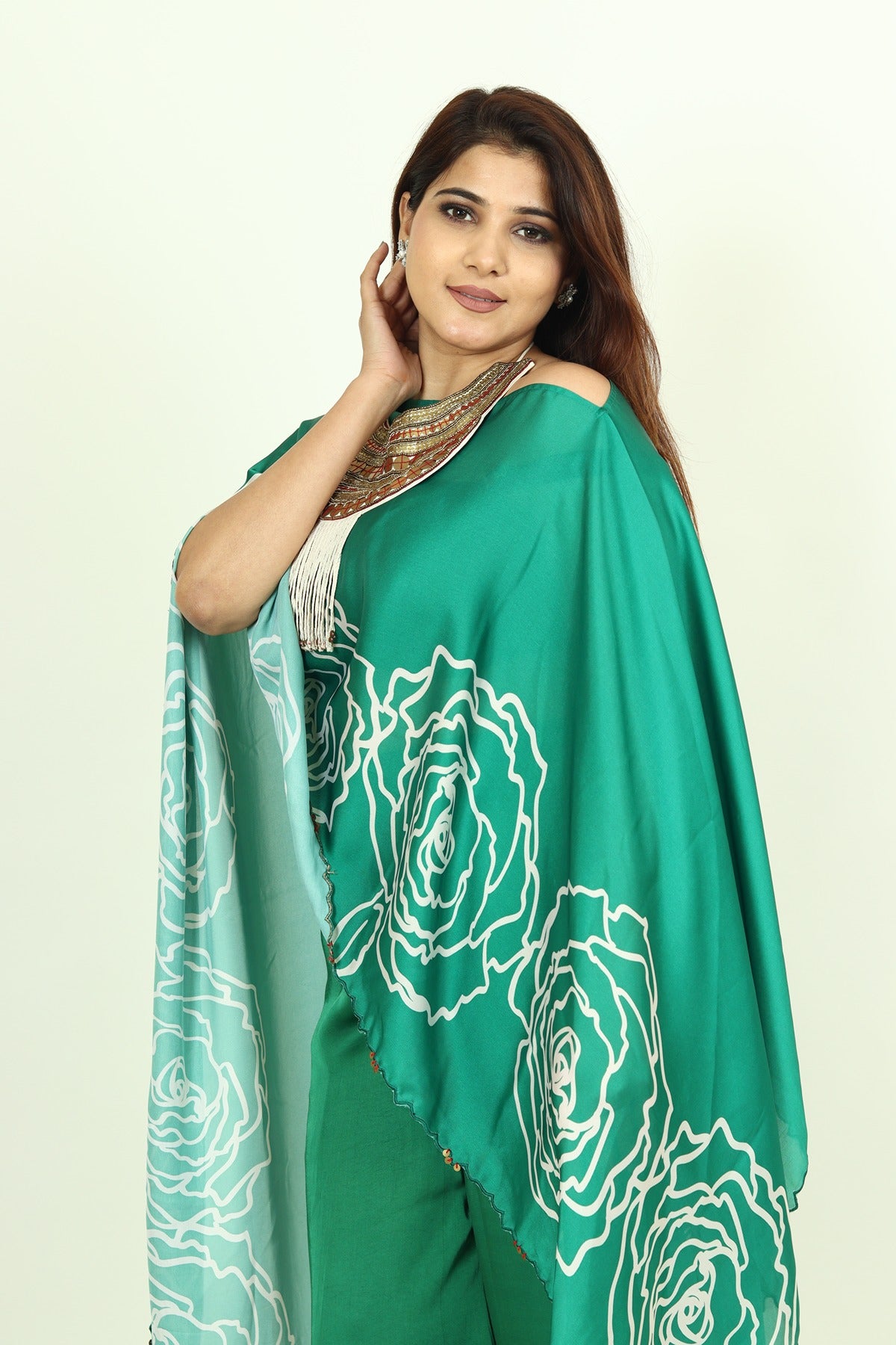 Emerald Blossom Kaftan