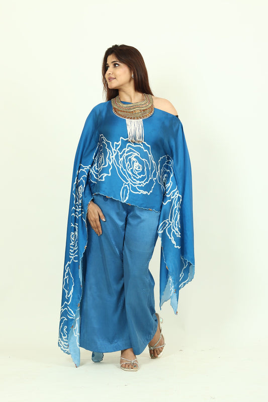 Satin digital print kaftan